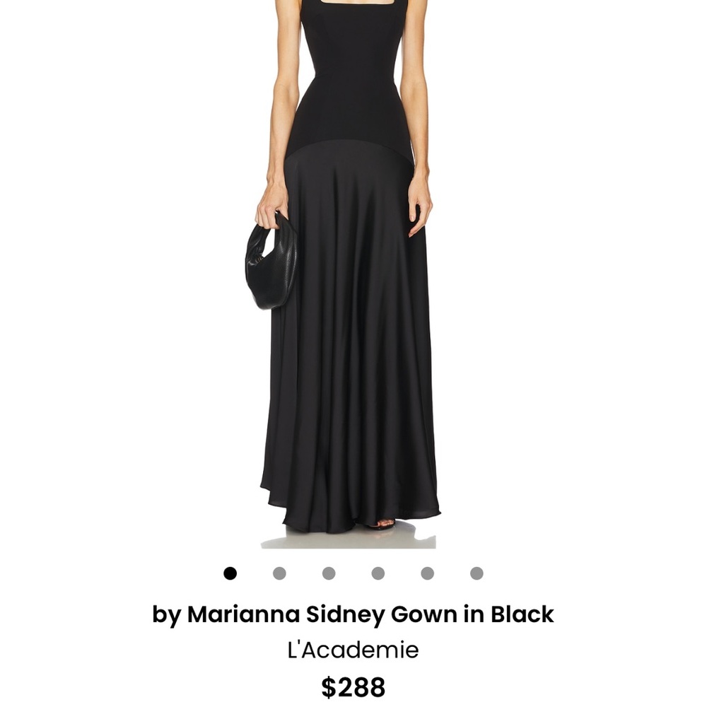 L'Academie Strapless Black Dress